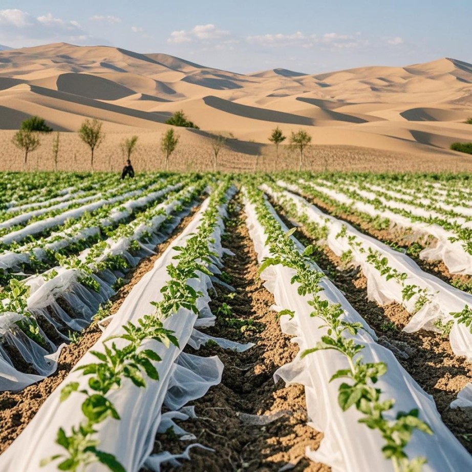 Planting trees and crops in the desert with persistent sweat and scientific technology